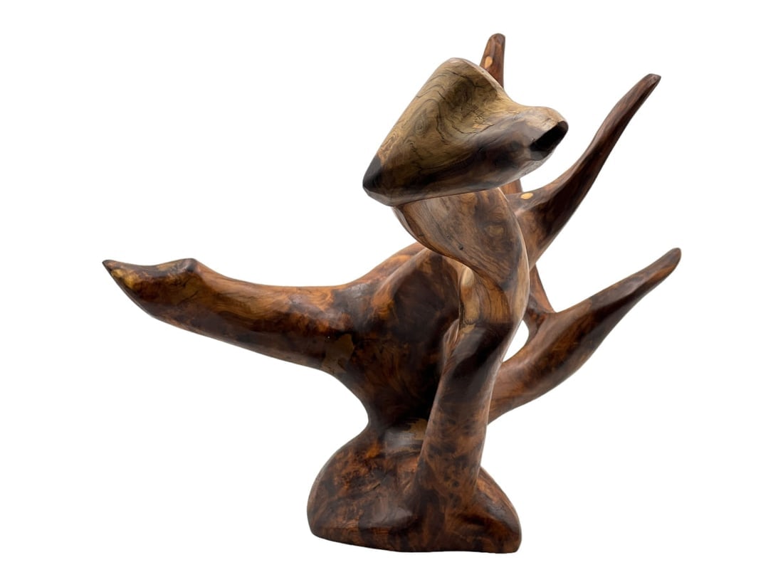 Handcrafted Thuya Wood Decorative Sculpture - 2