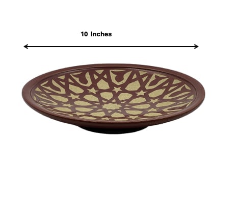 Handcrafted Burgundy Clay Pottery Plate – Natural Pigments - 3