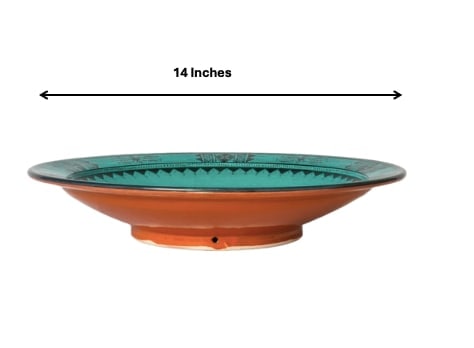 Vintage Handcrafted Clay Pottery Plate – Natural Pigments - 4
