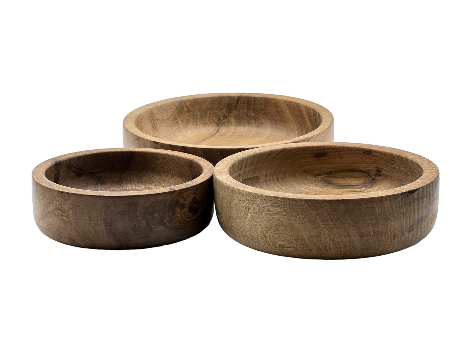 Handcrafted Thuya Wood Serving Bowls – Set of 3 - 6