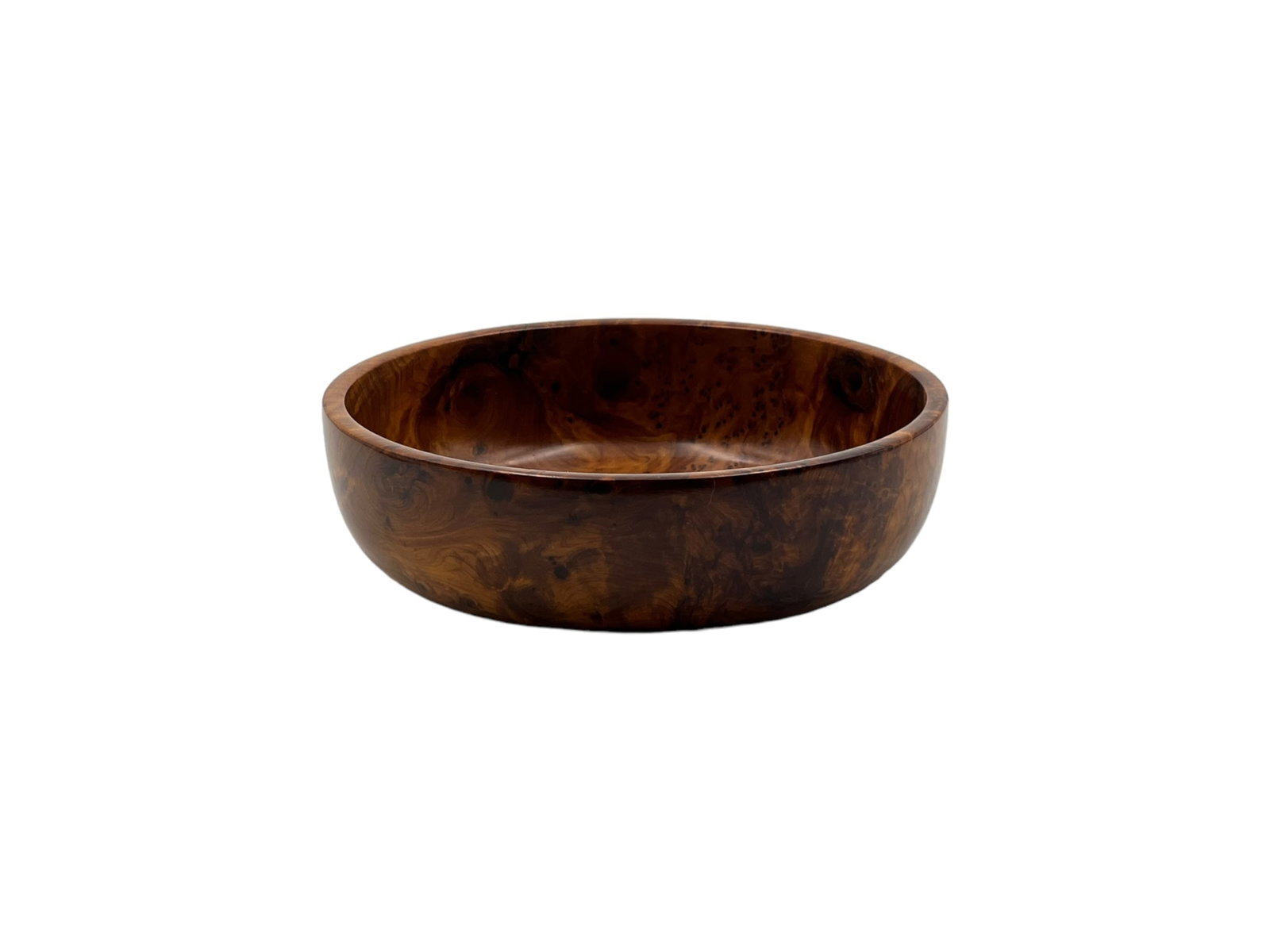 Handcrafted Thuya Wood Serving Bowls – Set of 3 - 7