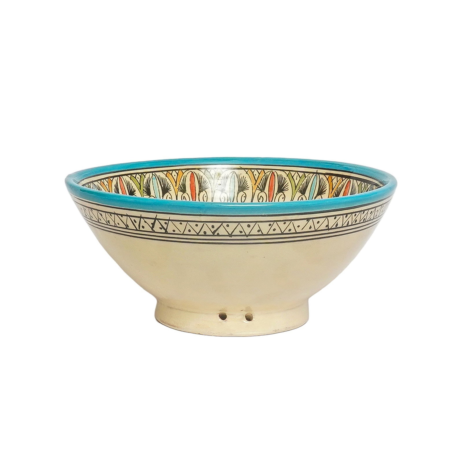 Vintage Handcrafted Clay Pottery Bowl – Natural Pigments - 2