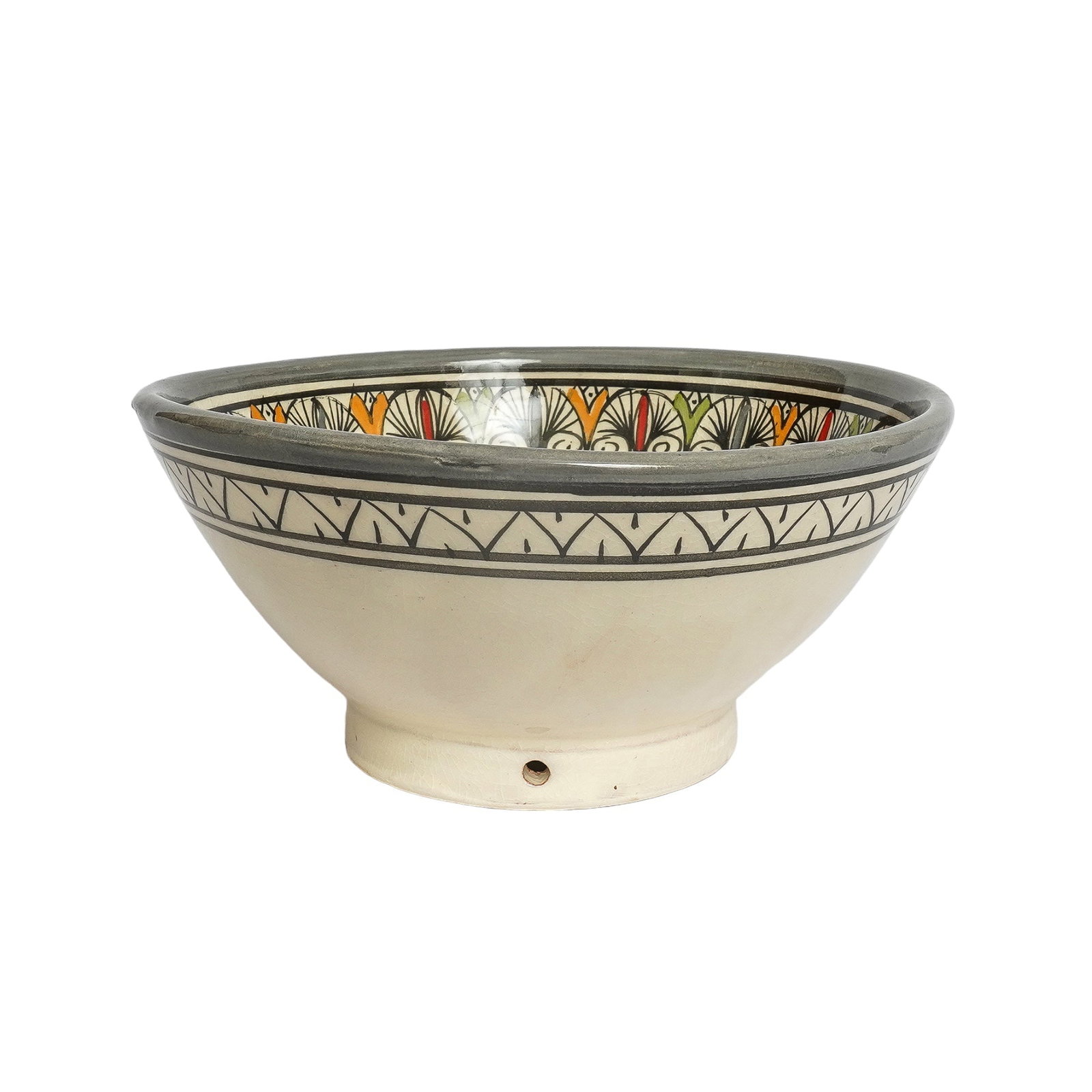 Vintage Handcrafted Clay Pottery Bowl – Natural Pigments - 6