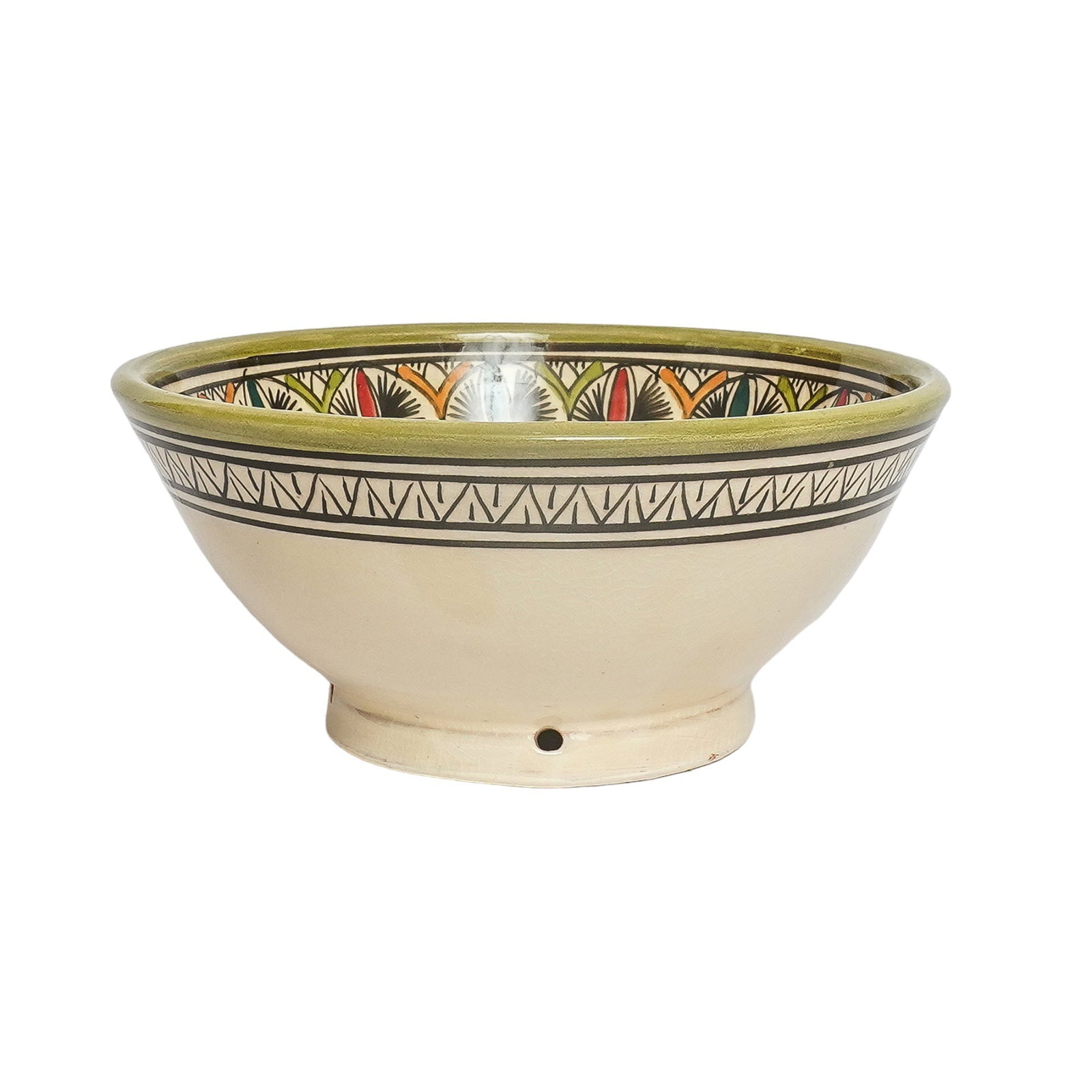 Vintage Handcrafted Clay Pottery Bowl – Natural Pigments - 8