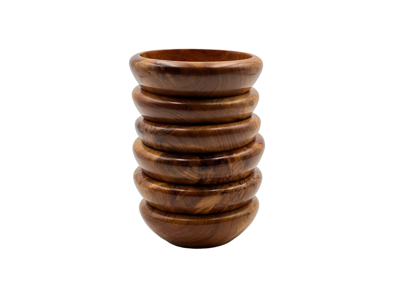 Handcrafted Thuya Wood Bowls – Set of 6 - 3