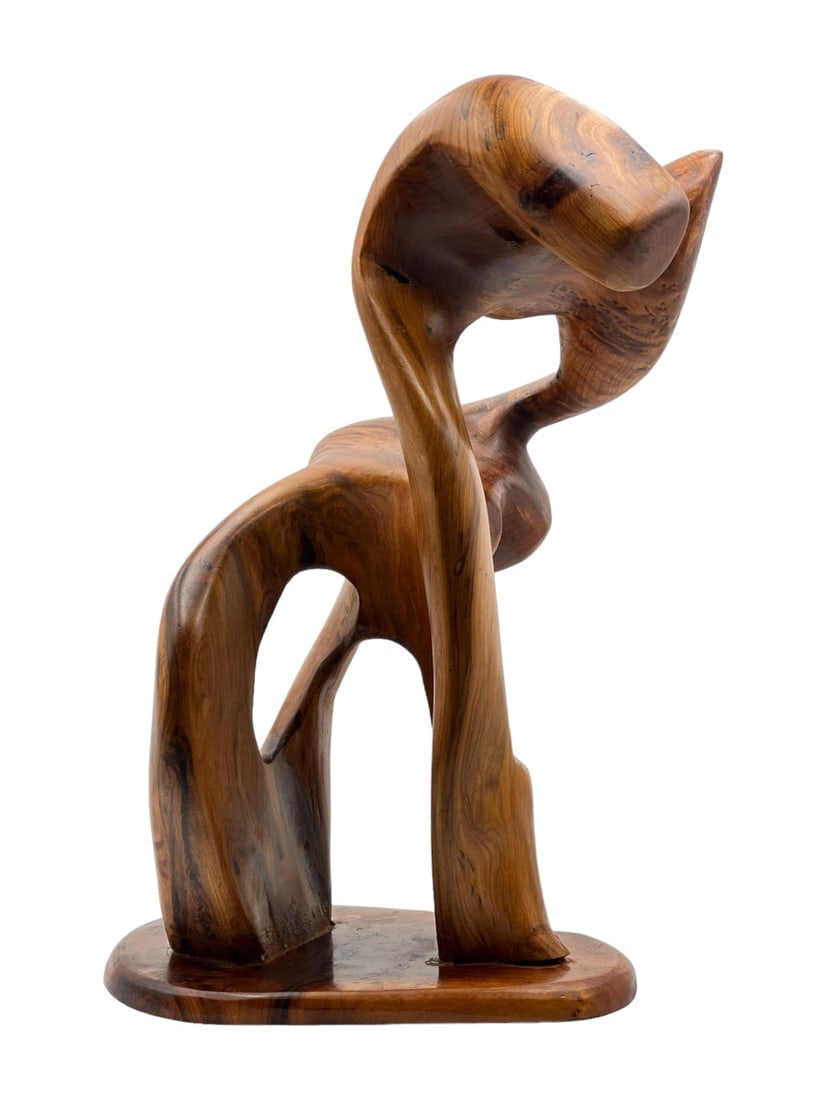Handcrafted Thuya Wood Decorative Sculpture - 3