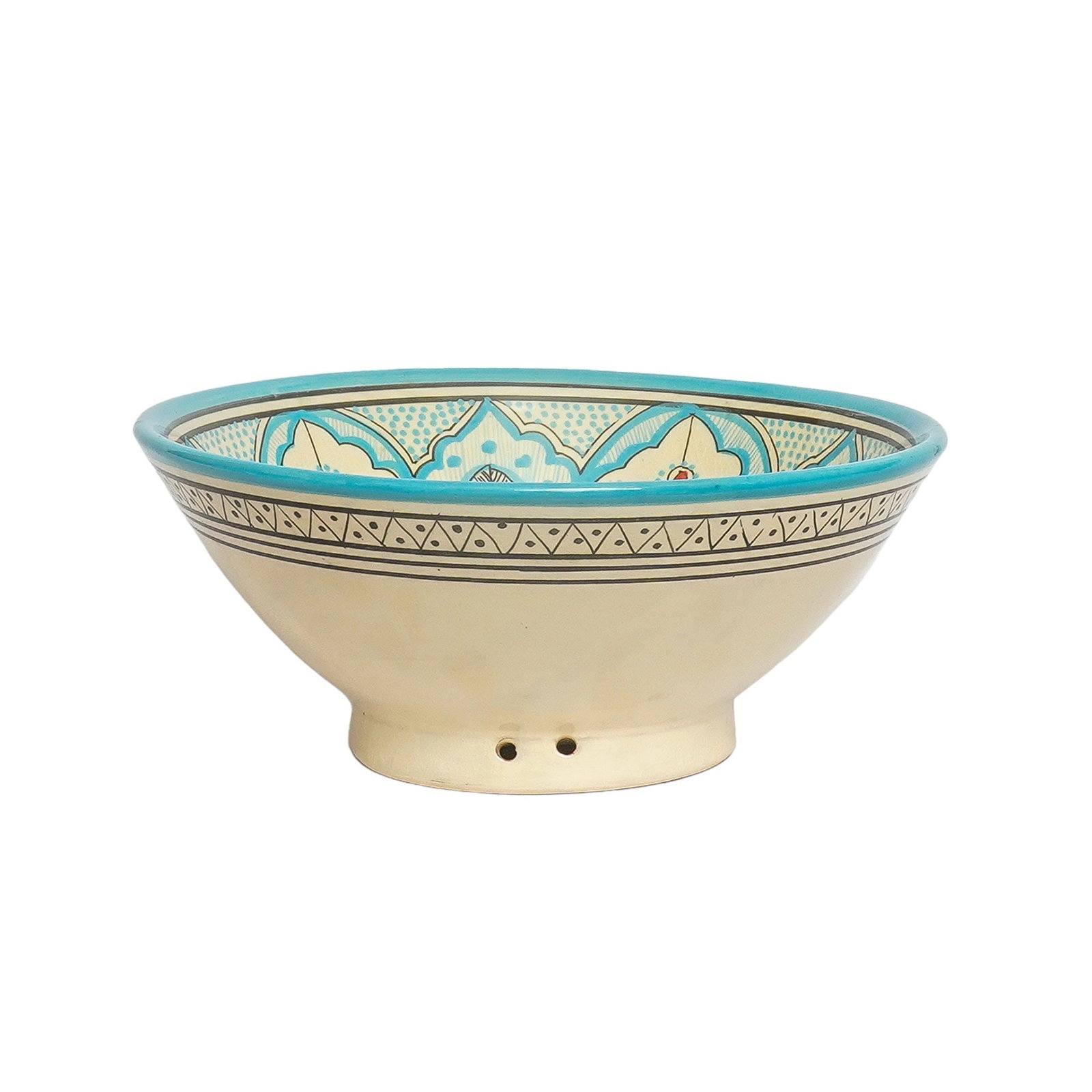 Vintage Handcrafted Clay Pottery Bowl – Natural Pigments - 3