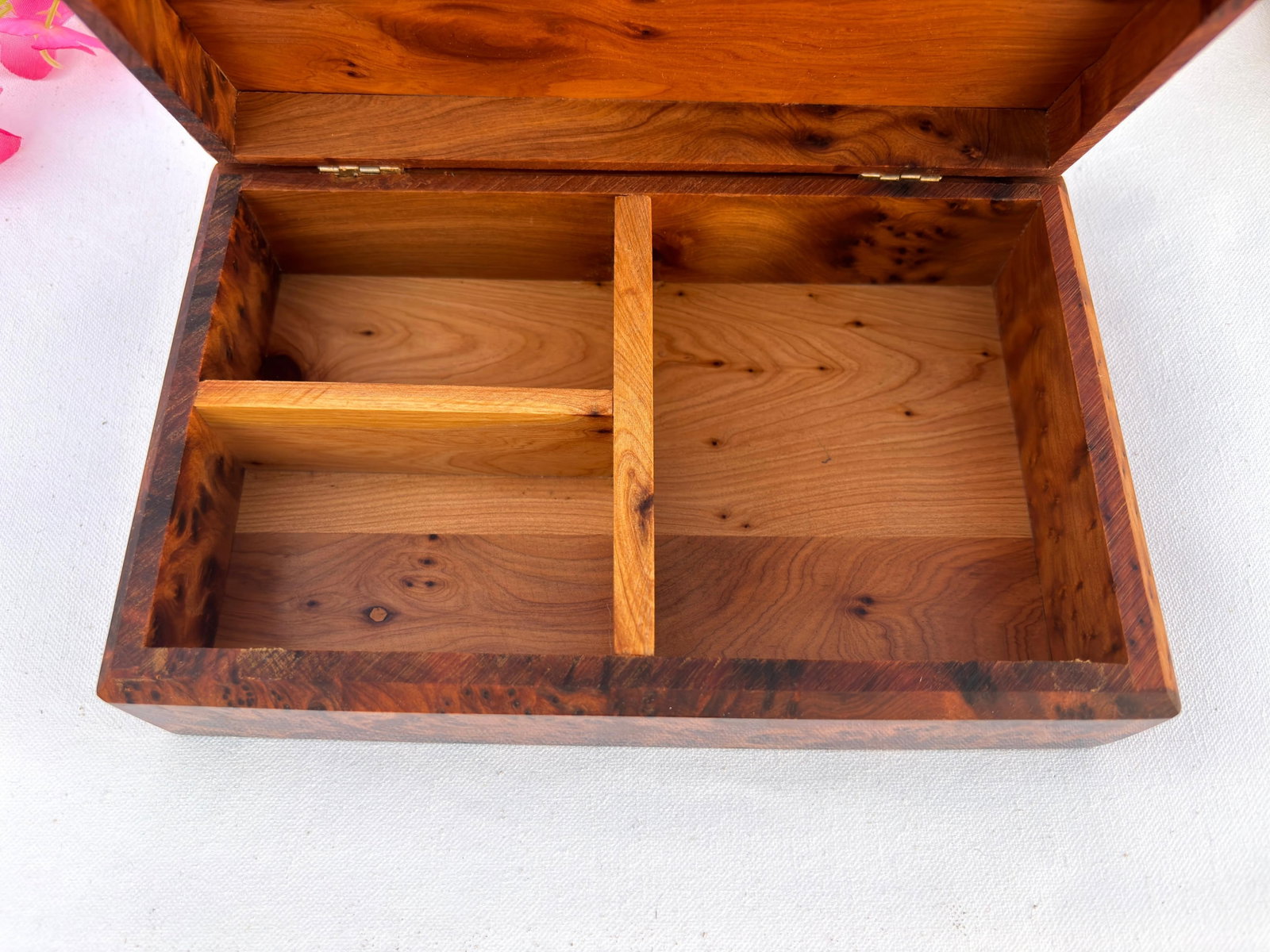 Thuya Burl Wood Jewelry Box – 8 × 5" - 6