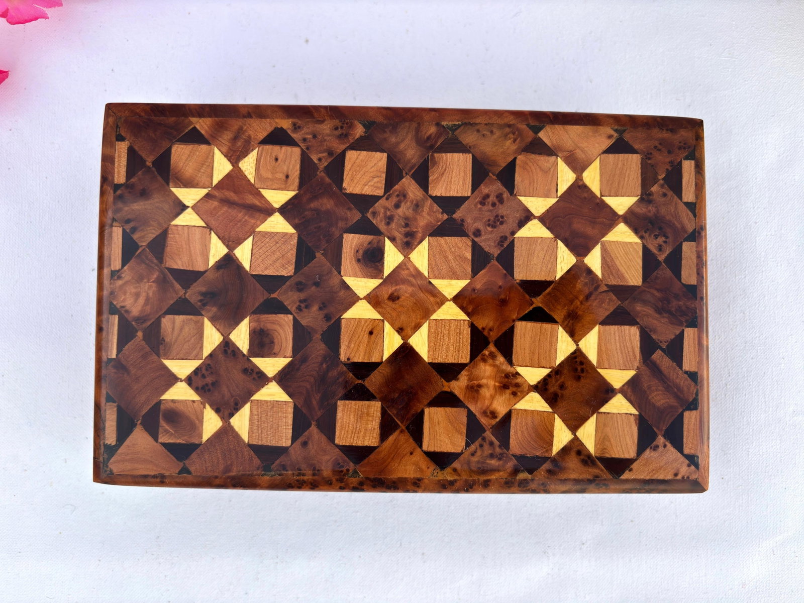 Thuya Burl Wood Jewelry Box – 8 × 5" - 7