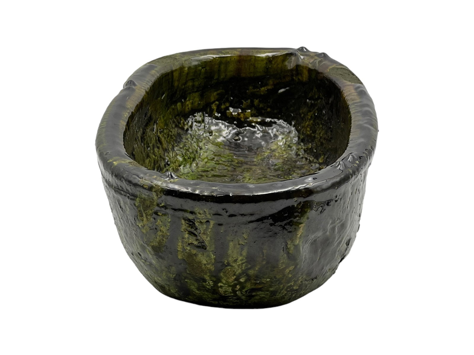 Handcrafted Tamegroute Green Pottery Platter – Natural Glaze - 3