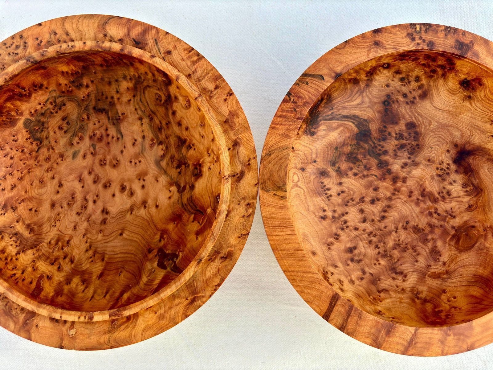 Lockable Thuya Burl Wood Jewelry Box – 9 × 9" - 10