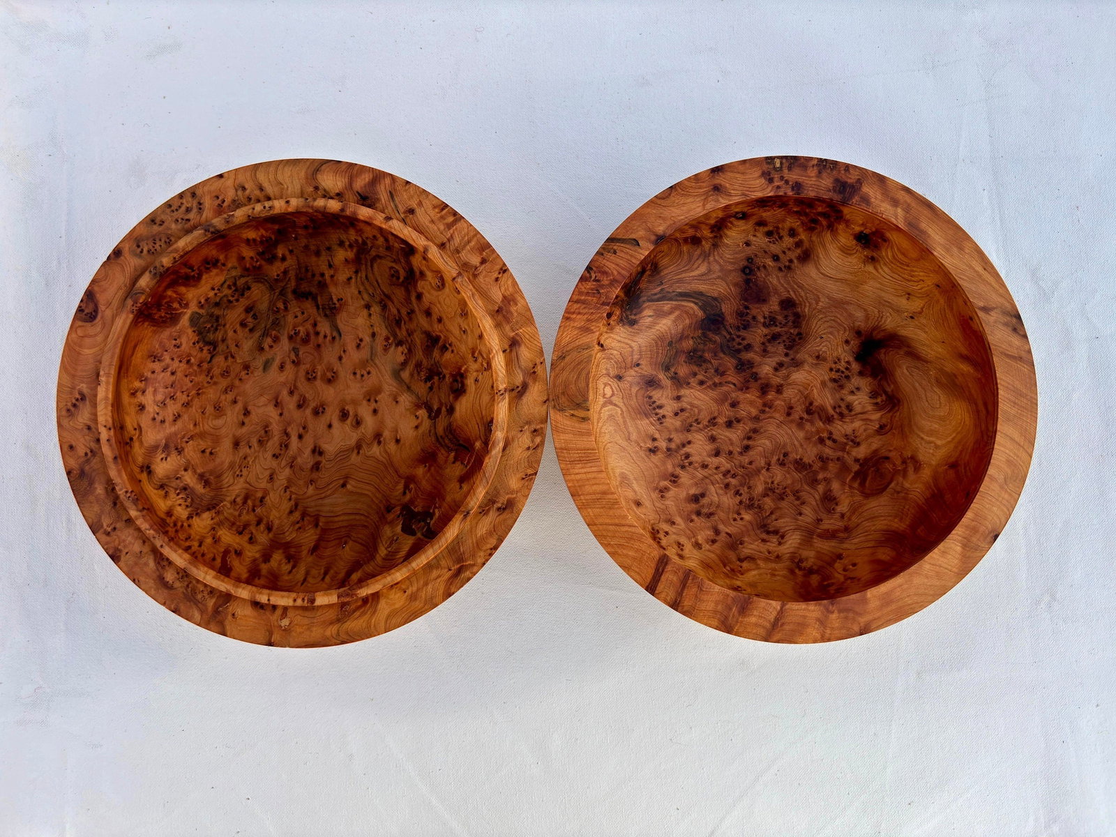 Lockable Thuya Burl Wood Jewelry Box – 9 × 9" - 9