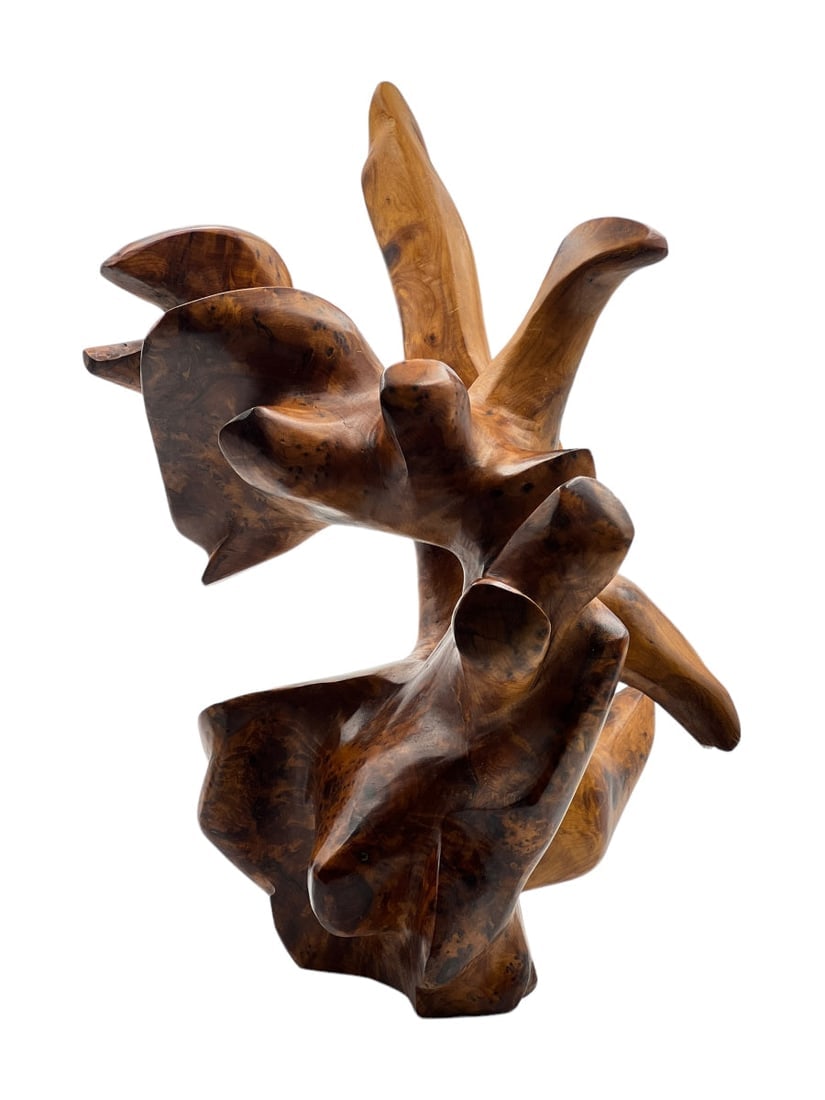 Handcrafted Thuya Wood Decorative Sculpture - 2