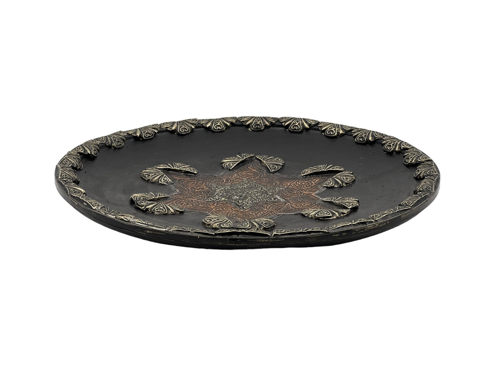 Handcrafted Copper-Tone Clay Pottery Plate – Natural Pigments - 4