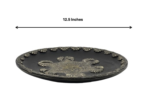 Handcrafted Copper-Tone Clay Pottery Plate – Natural Pigments - 7