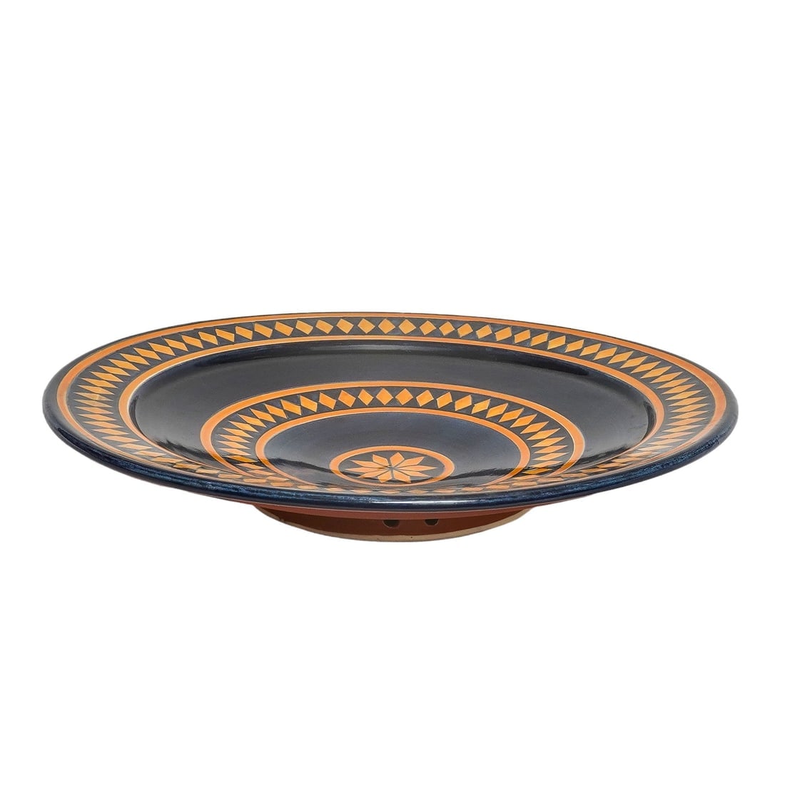 Vintage Handcrafted Clay Pottery Plate – Natural Pigments - 6