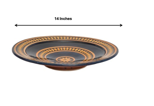 Vintage Handcrafted Clay Pottery Plate – Natural Pigments - 7