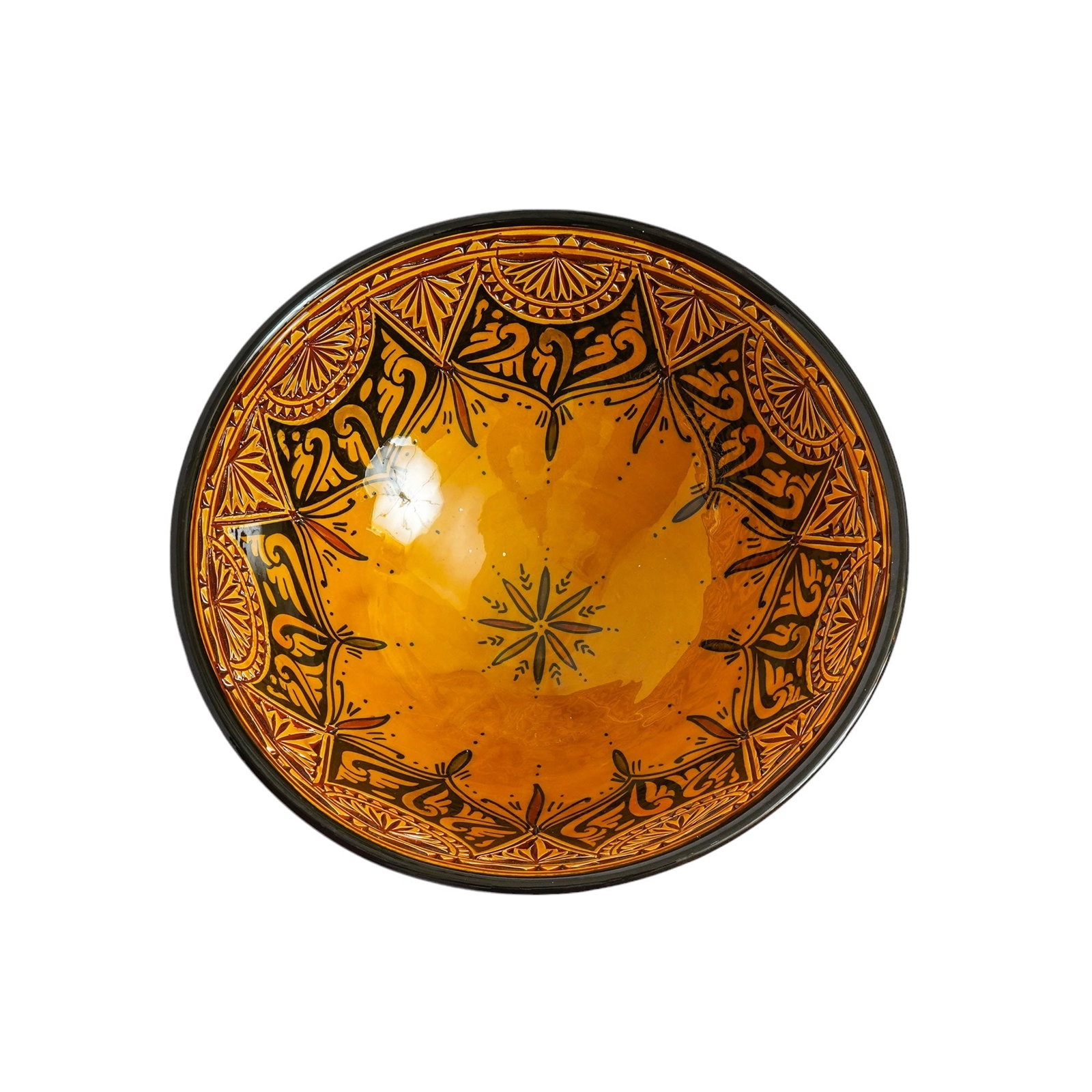 Vintage Engraved Handcrafted Clay Pottery Bowl – Natural Pigments - 2