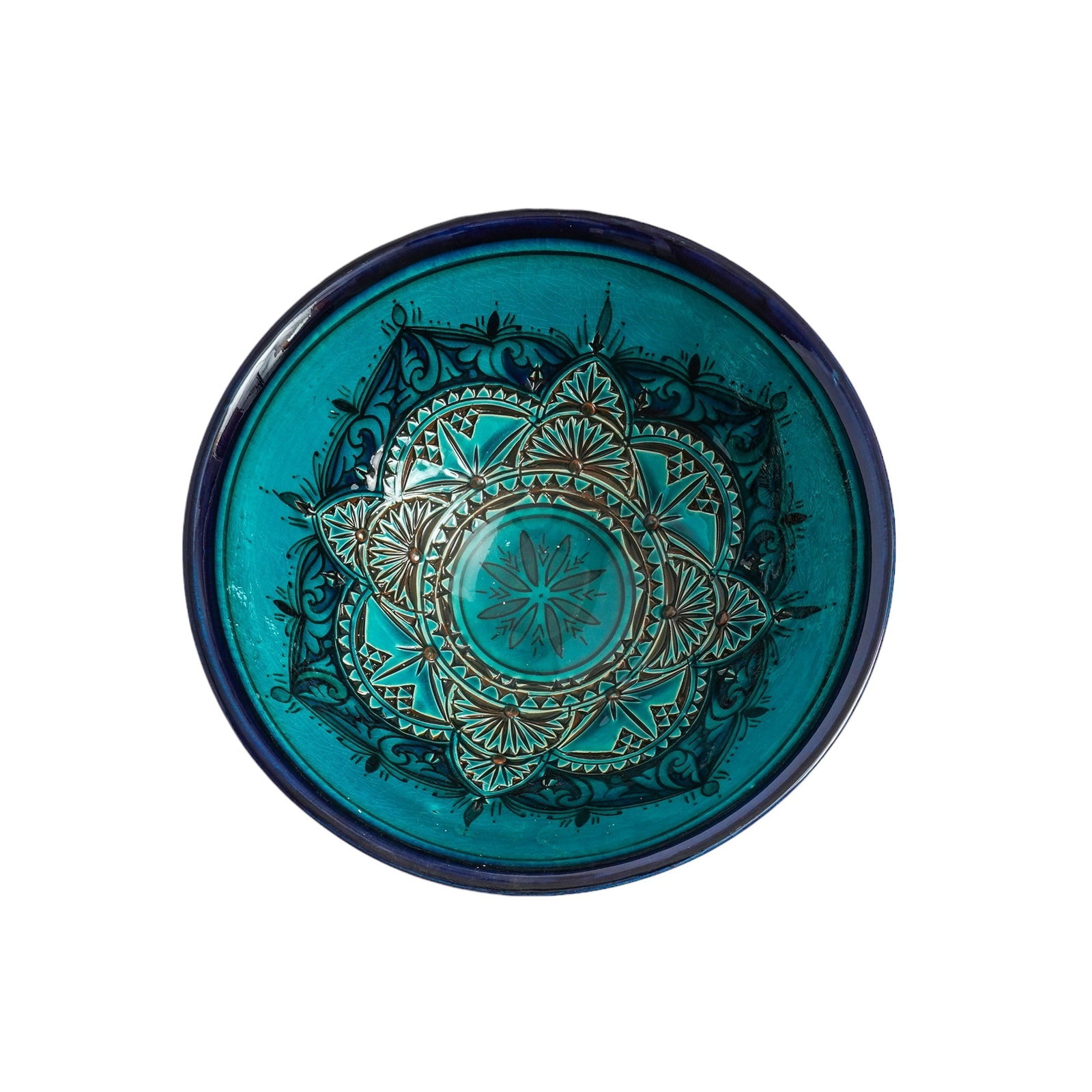 Vintage Engraved Handcrafted Clay Pottery Bowl – Natural Pigments - 3