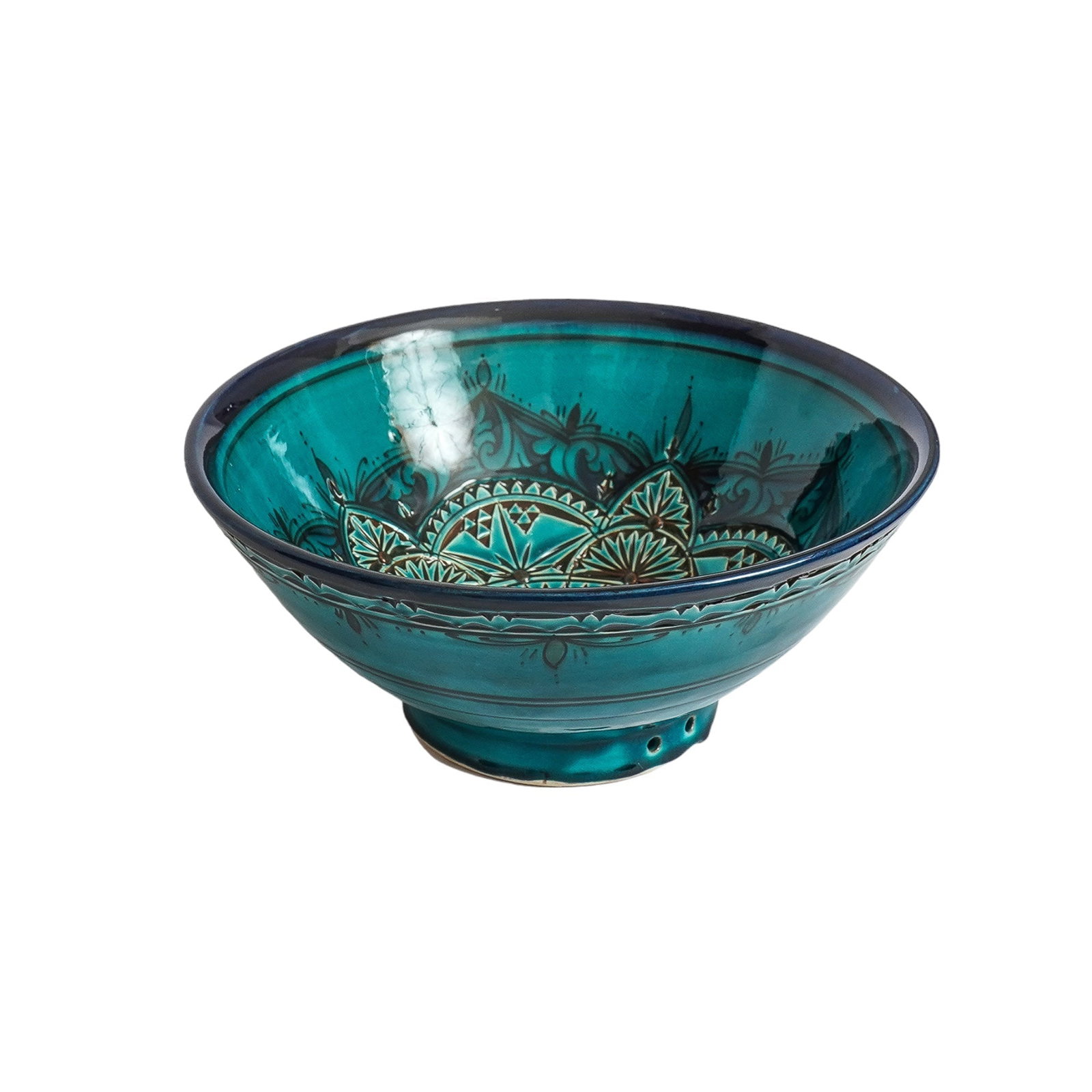 Vintage Engraved Handcrafted Clay Pottery Bowl – Natural Pigments - 4