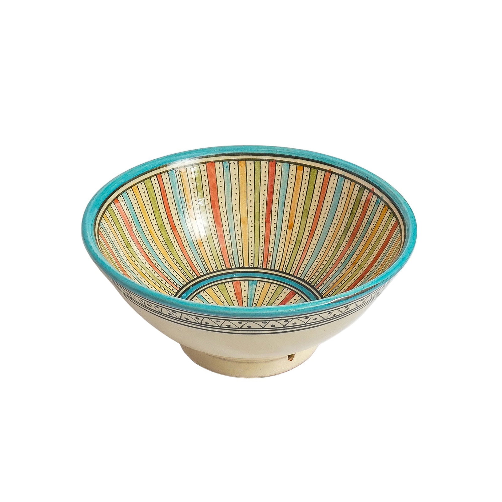 Vintage Handcrafted Clay Pottery Bowl – Natural Pigments - 3