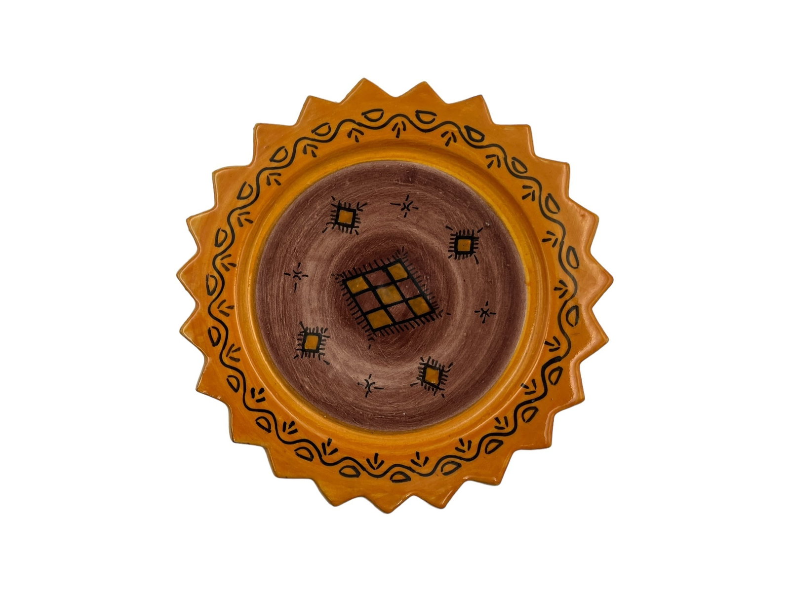 Handcrafted Clay Pottery Plate – Natural Pigments - 4