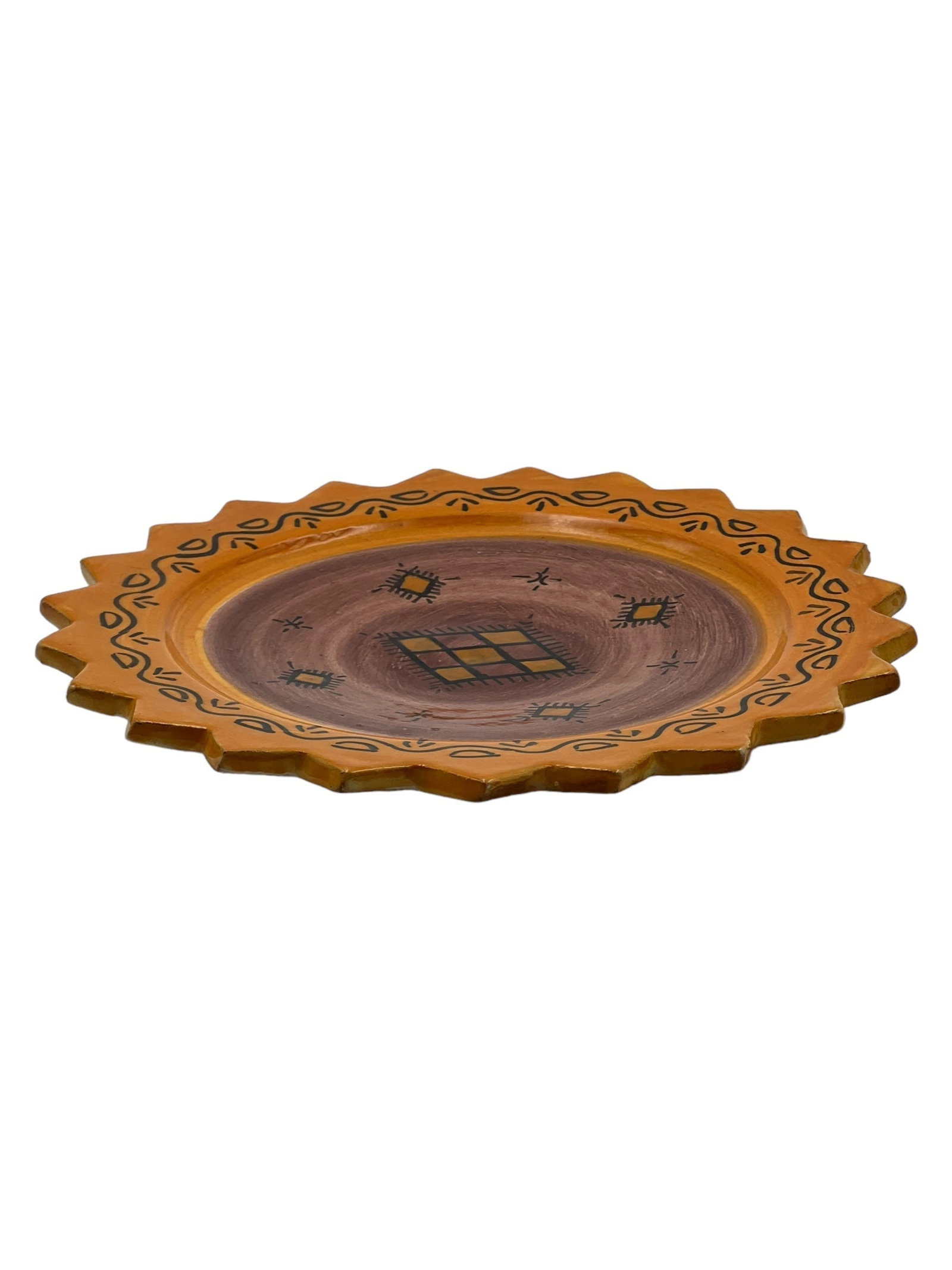 Handcrafted Clay Pottery Plate – Natural Pigments - 5