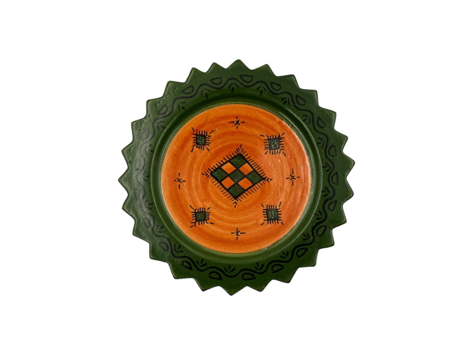 Handcrafted Clay Pottery Plate – Natural Pigments - 6
