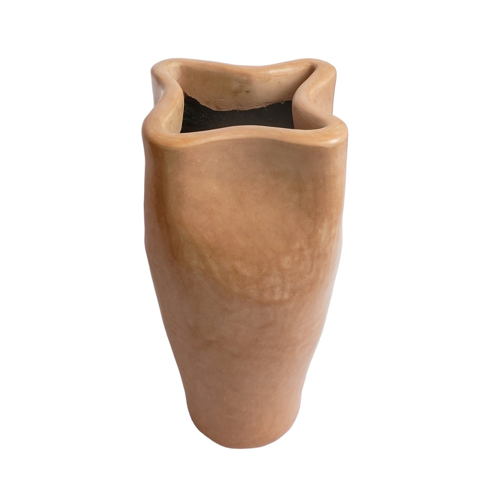 Organic Sculptural Tadelakt Plaster Vase – Handcrafted - 3