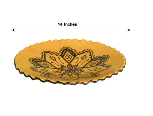 Vintage Handcrafted Clay Pottery Plate – Natural Pigments - 2