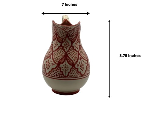 Handcrafted Clay Pottery Carafe – Natural Pigments - 4