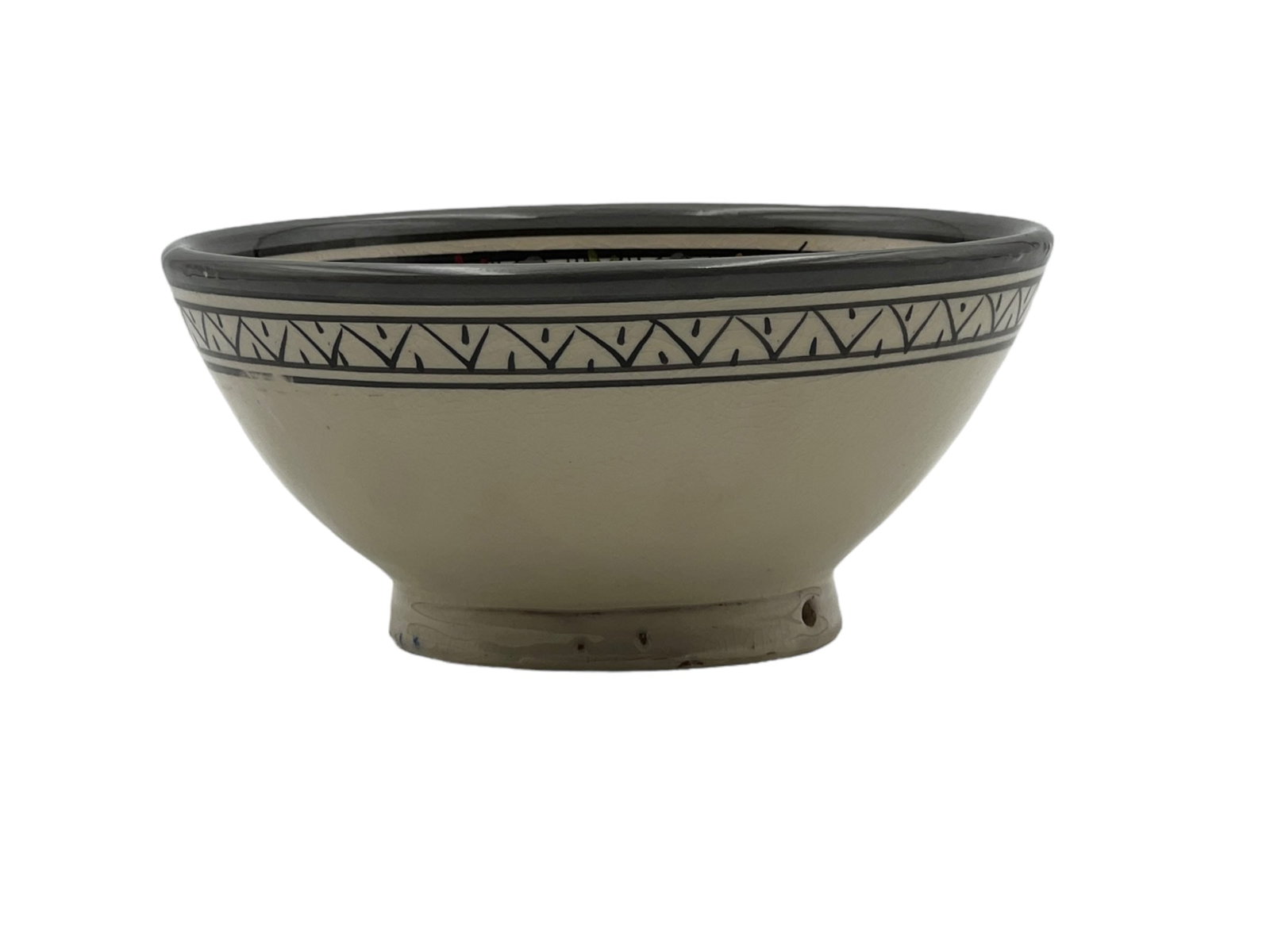 Vintage Handcrafted Clay Pottery Bowl – Natural Pigments - 12