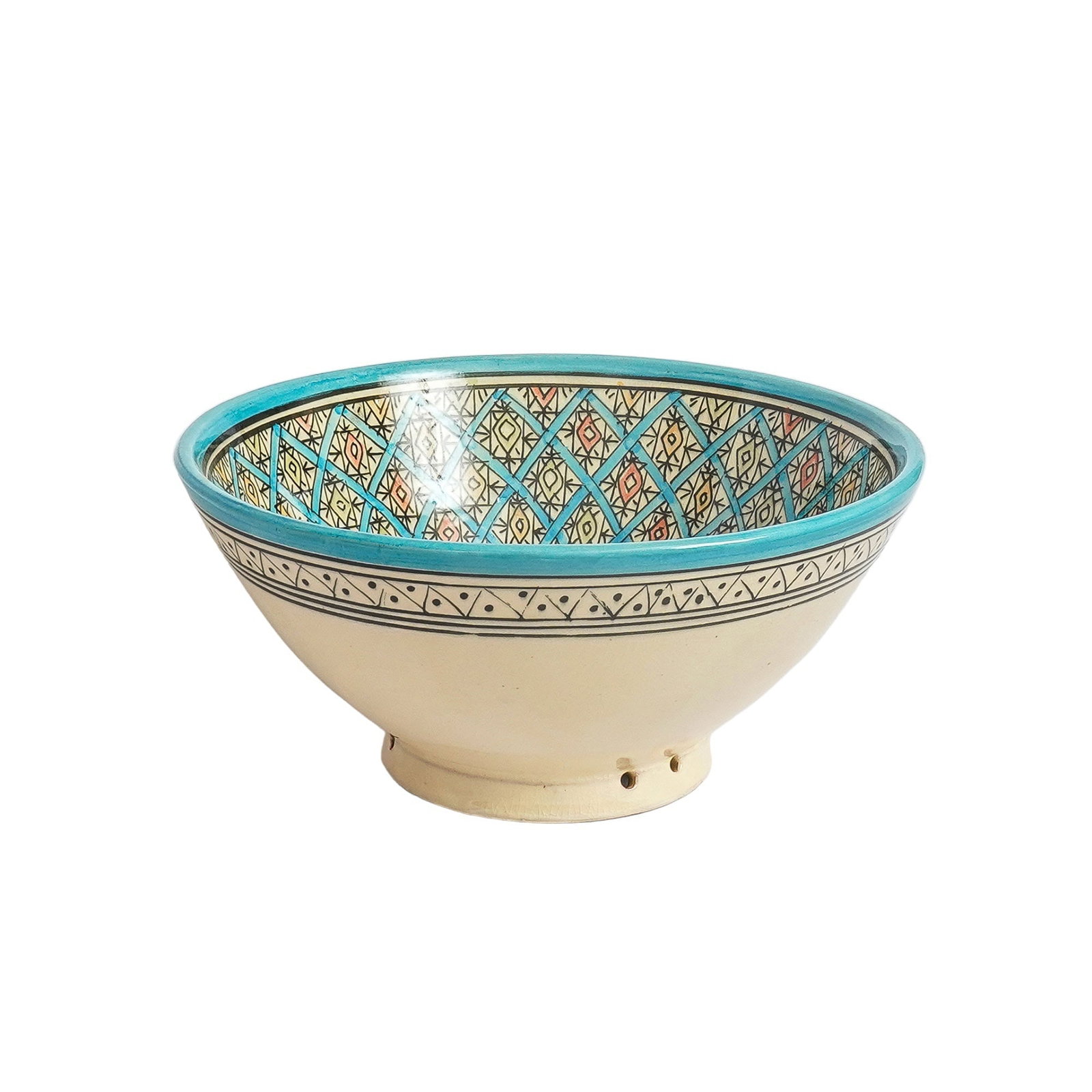 Vintage Handcrafted Clay Pottery Bowl – Natural Pigments - 5