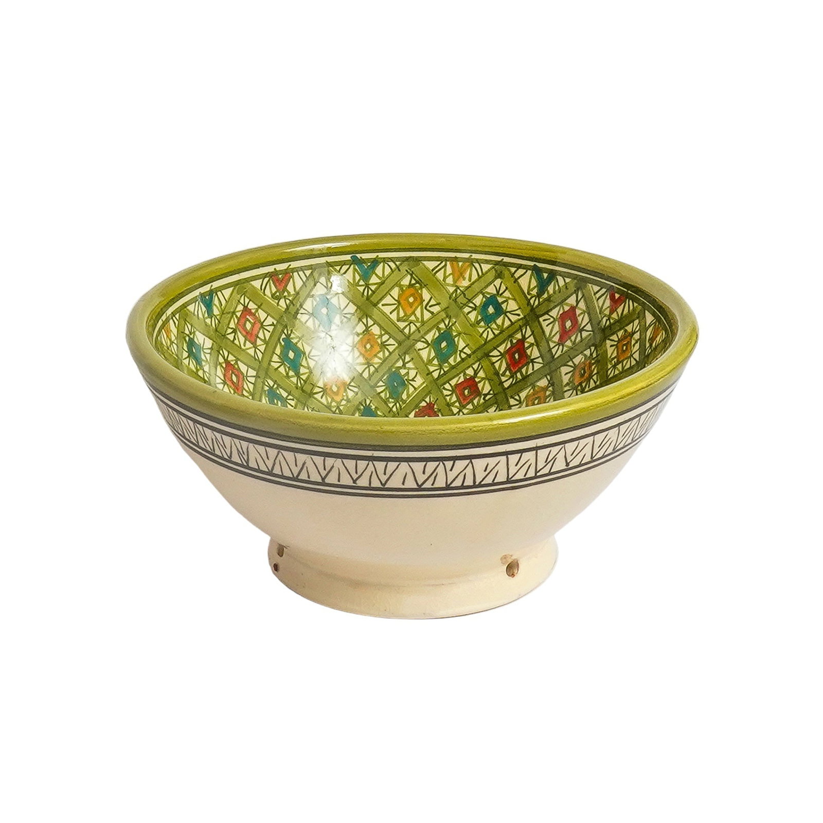 Vintage Handcrafted Clay Pottery Bowl – Natural Pigments - 8