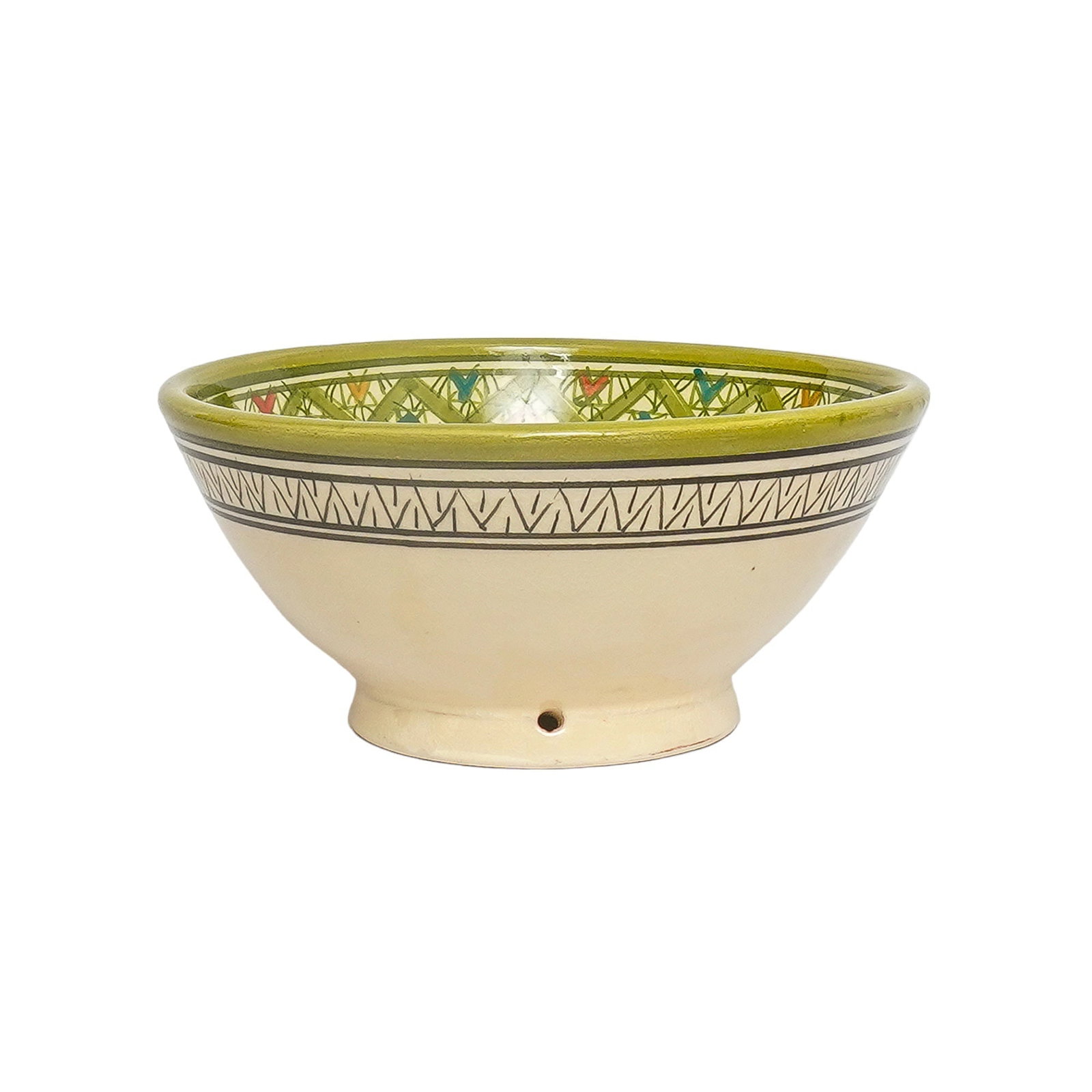Vintage Handcrafted Clay Pottery Bowl – Natural Pigments - 9
