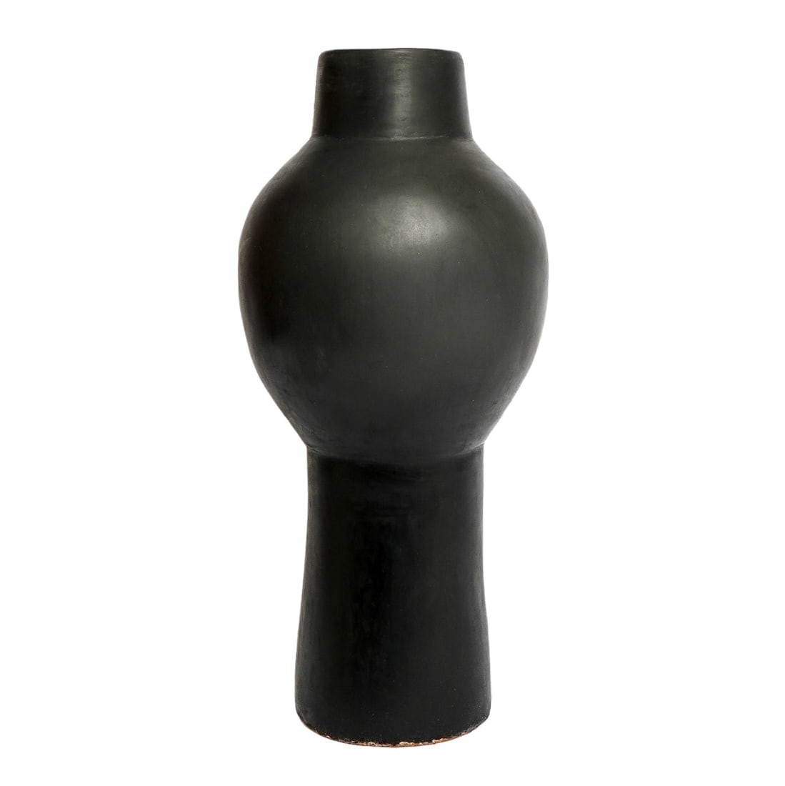 Statement Sculptural Tadelakt Plaster Vase – Handcrafted - 4