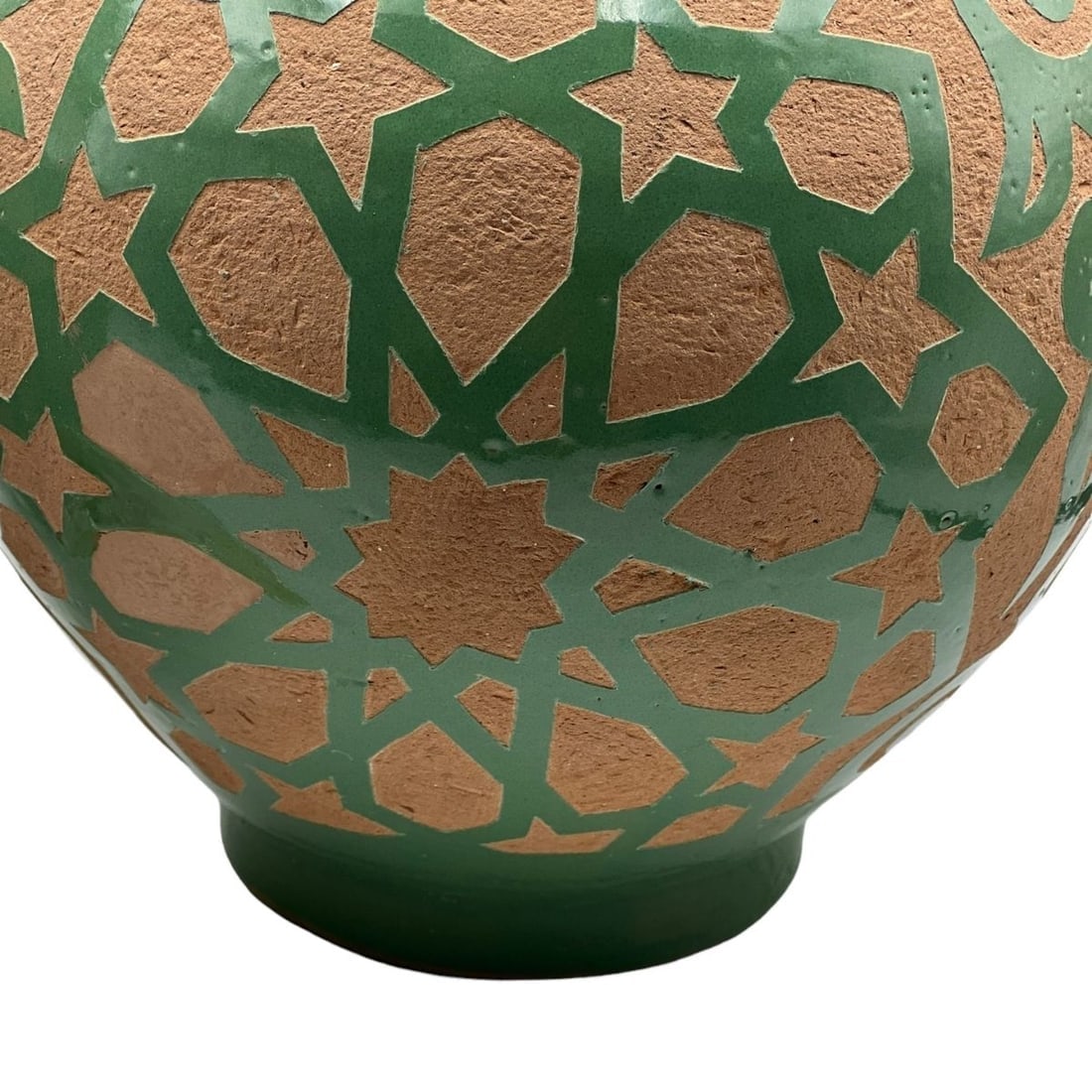 Handcrafted Mint Clay Pottery Jar – Natural Pigments - 7