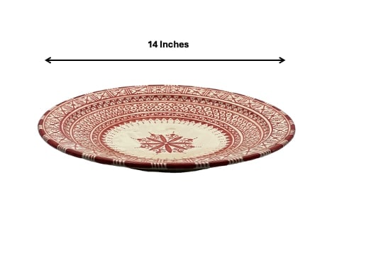 Vintage Handcrafted Clay Pottery Plate – Natural Pigments - 2
