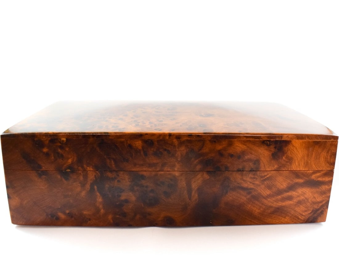 Thuya Burl Wood Jewelry Box – 8" × 5" × 2.5" - 5