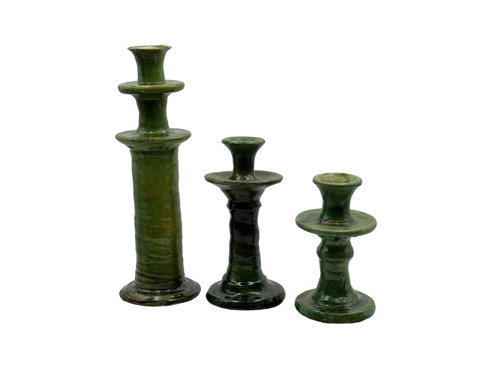 Handcrafted Tamegroute Pottery Candle Holder – Natural Glaze - 2