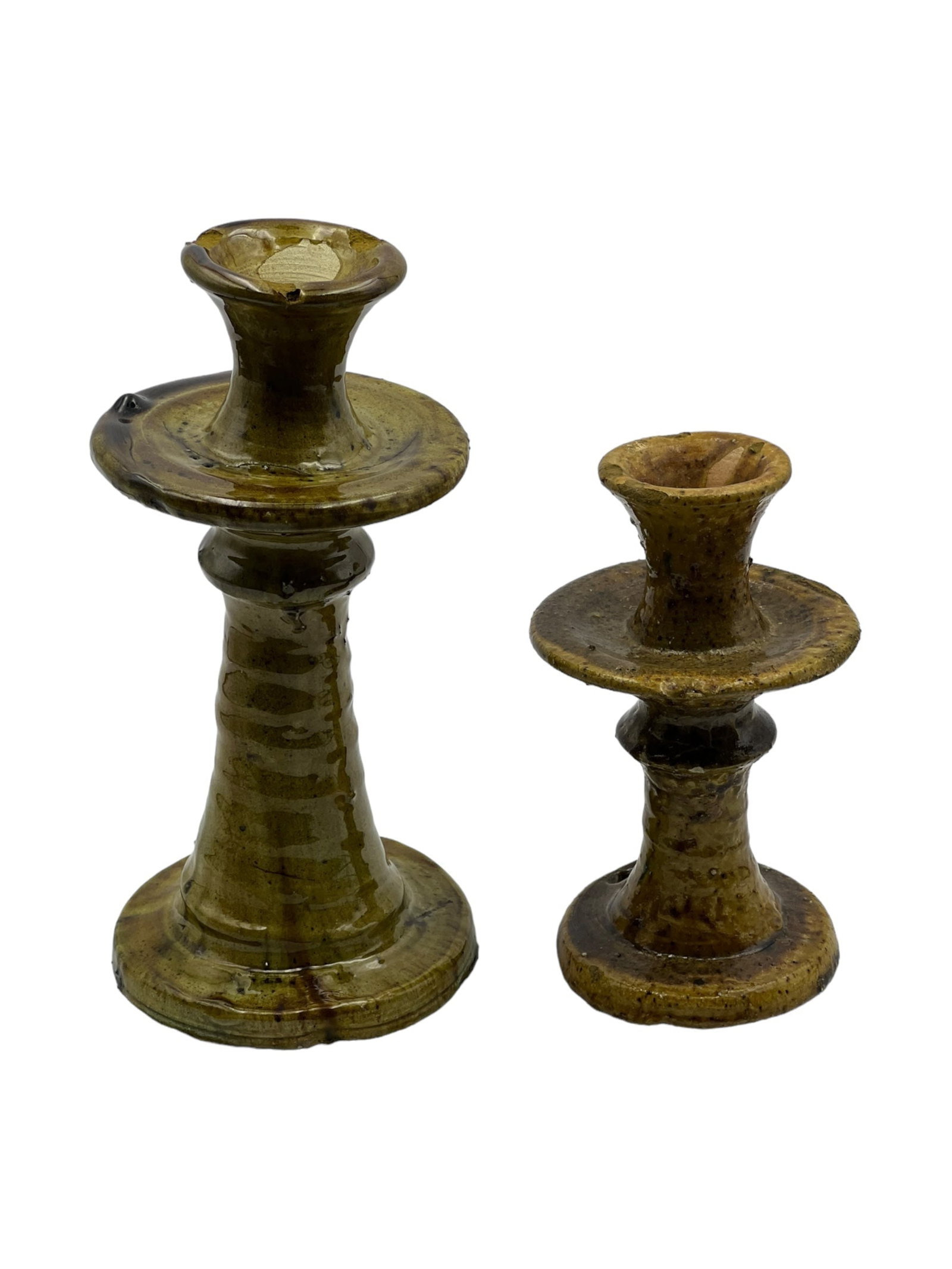 Handcrafted Tamegroute Pottery Candle Holder – Natural Glaze - 6
