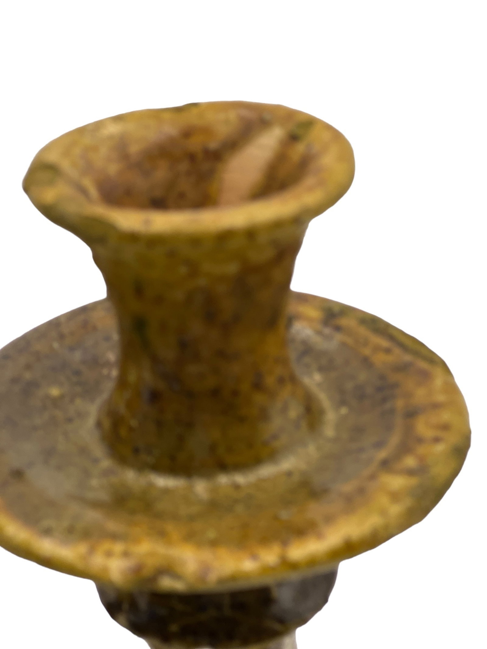 Handcrafted Tamegroute Pottery Candle Holder – Natural Glaze - 8
