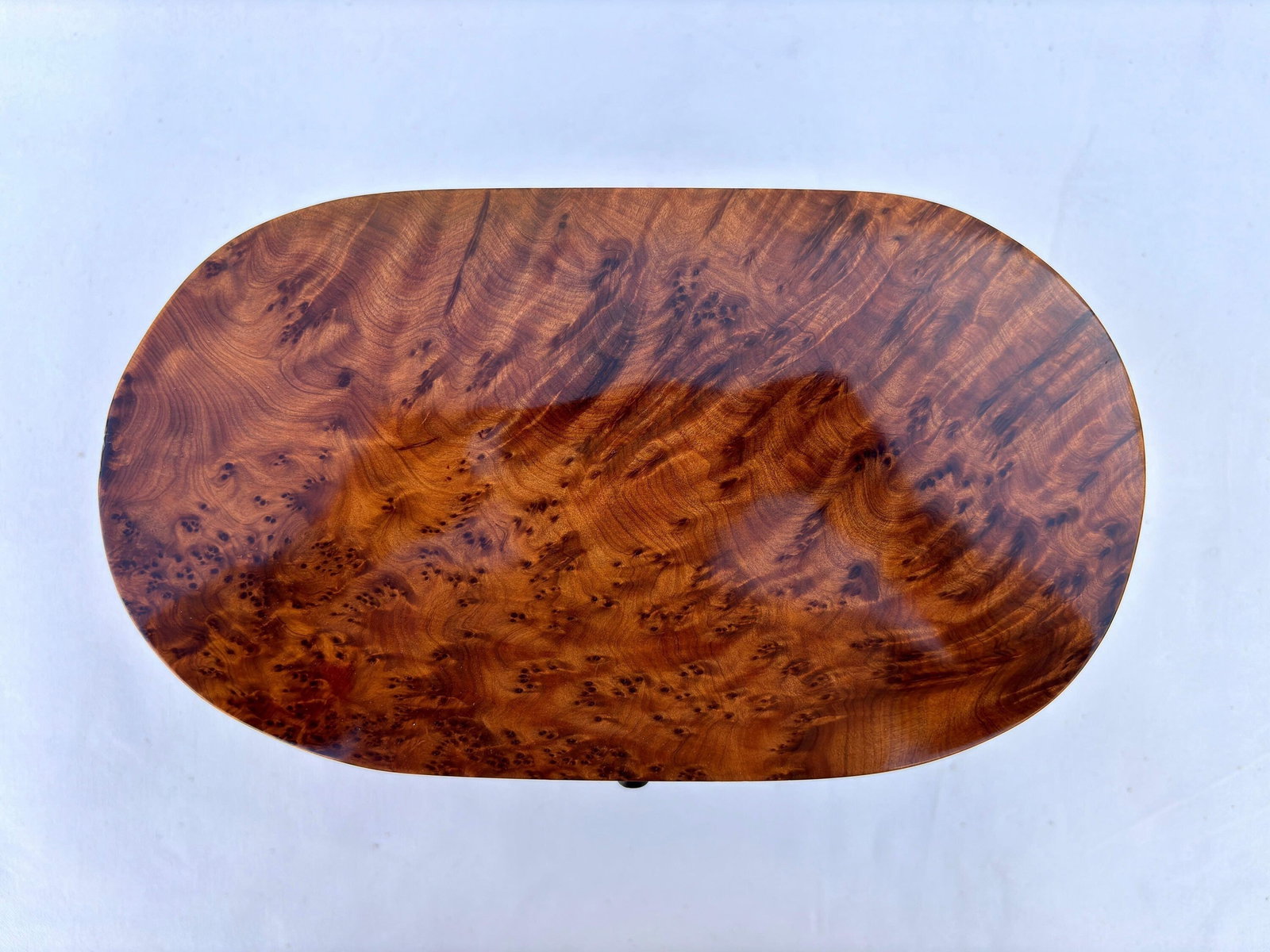 Lockable Thuya Burl Wood Jewelry Box – 10 × 6" - 8