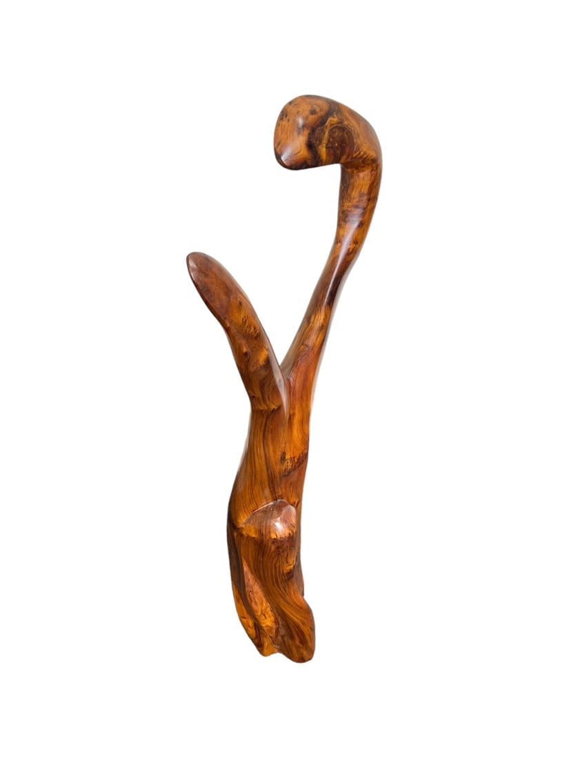 Handcrafted Thuya Wood Decorative Sculpture - 2