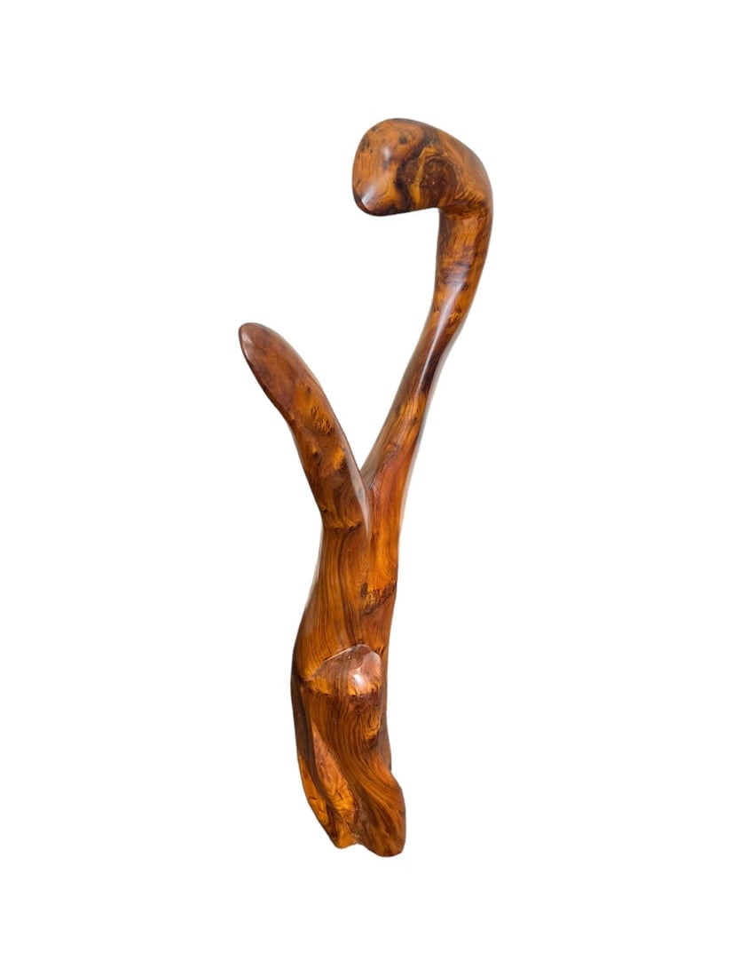 Handcrafted Thuya Wood Decorative Sculpture - 3