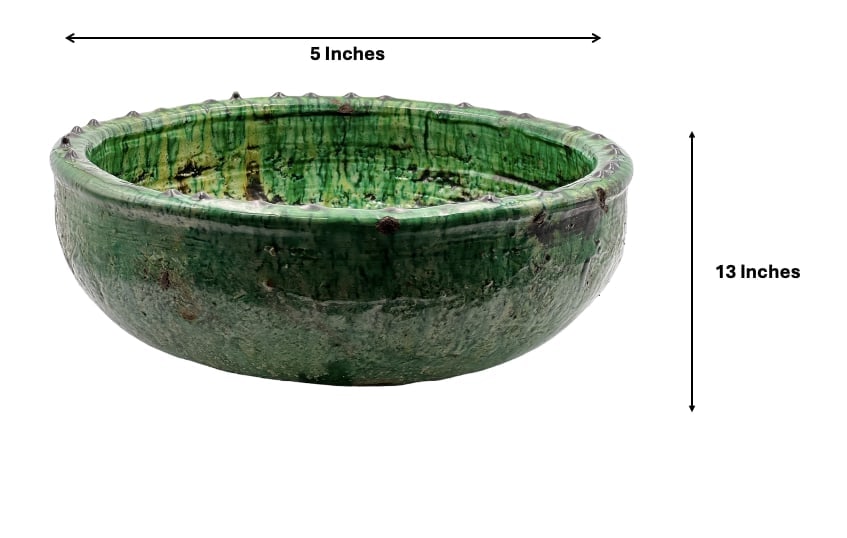 Handcrafted Tamegroute Pottery Bowl – Organic Clay and Natural Glaze - 8