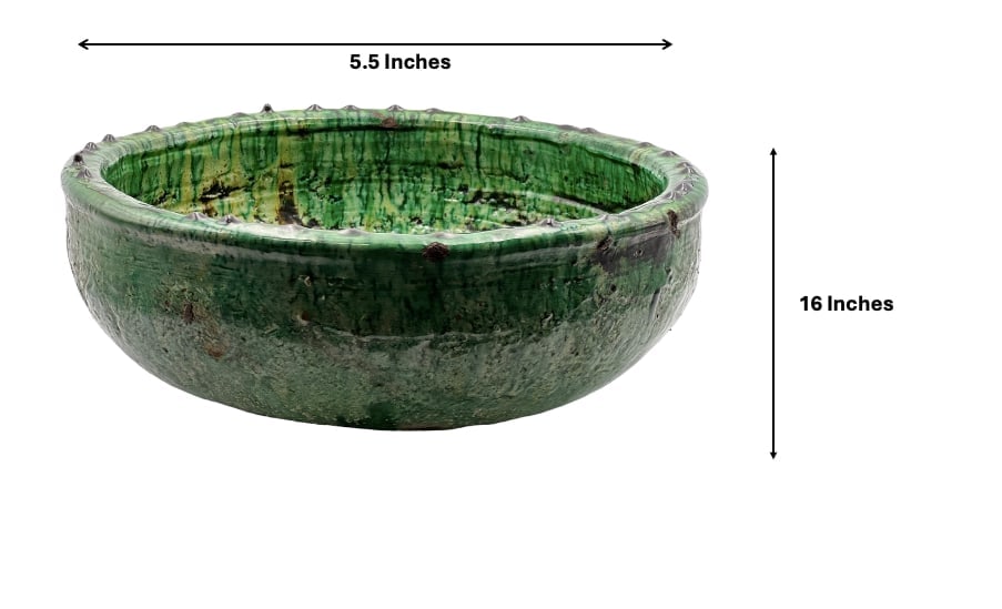Handcrafted Tamegroute Pottery Bowl – Organic Clay and Natural Glaze - 9