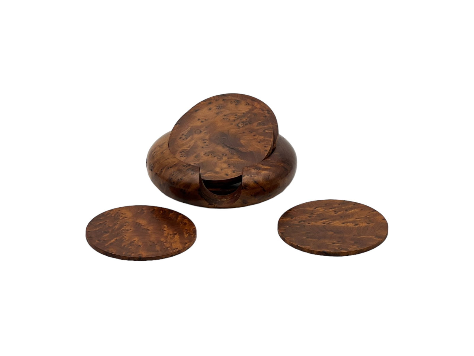Handcrafted Thuya Wood Coasters - 2