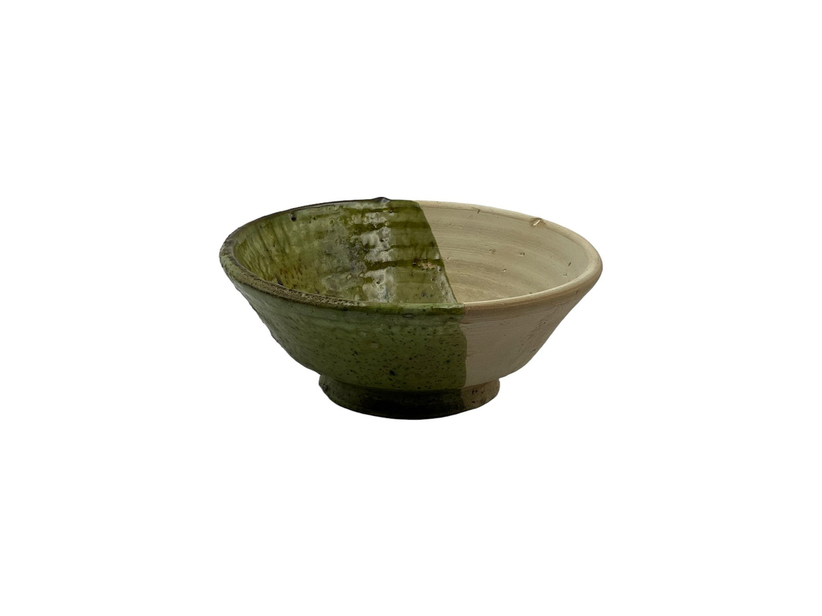 Handcrafted Half-Glazed Tamegroute Pottery Bowl – Green - 4
