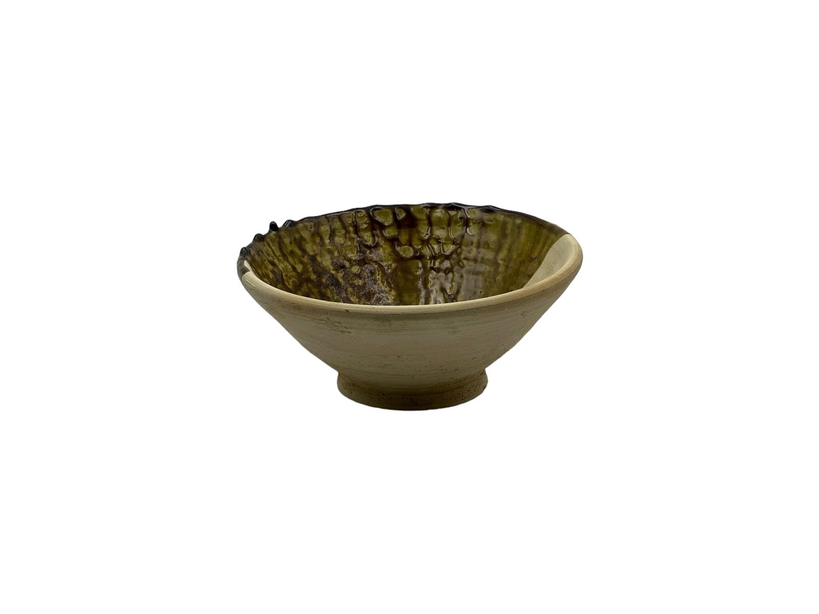 Handcrafted Half-Glazed Tamegroute Pottery Bowl – Green - 6
